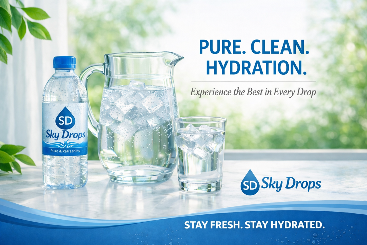 Bottled drinking water.