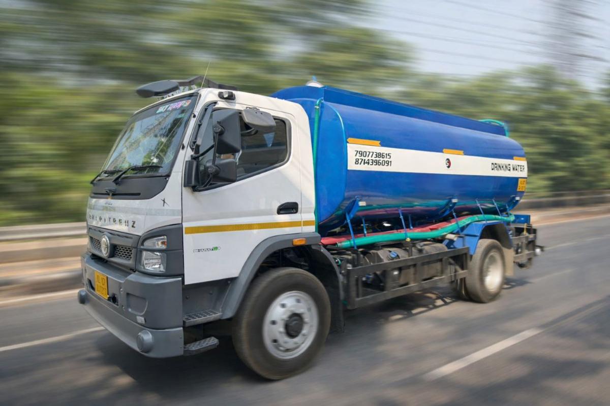A water tanker lorry for water delivery.